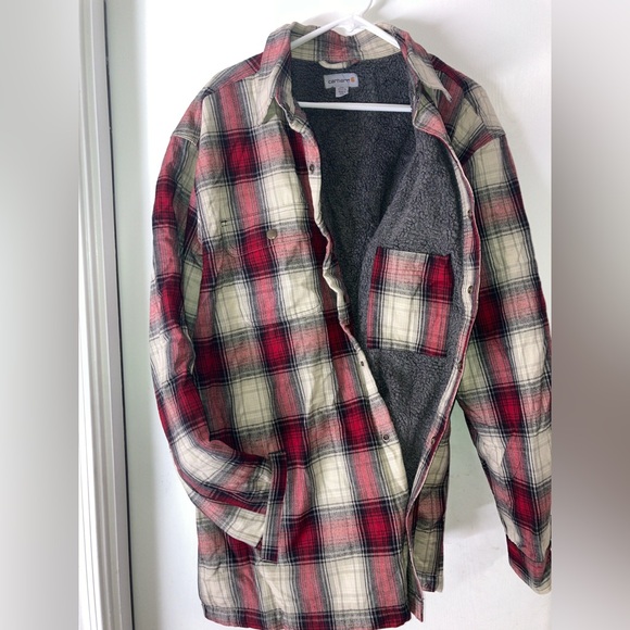 Brand New Carhartt Heavyweight Sherpa Lined Plaid Flannel - Picture 6 of 8